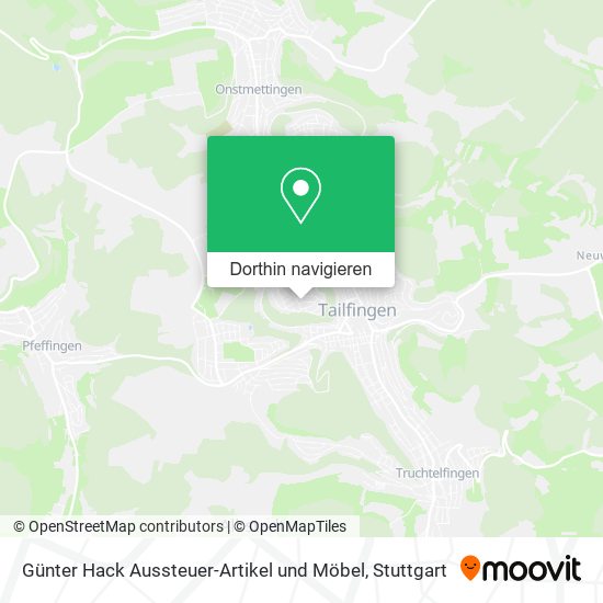 Günter Hack Aussteuer-Artikel und Möbel Karte