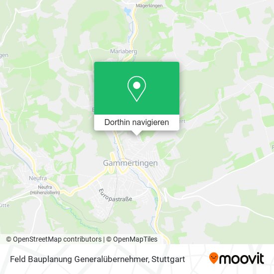 Feld Bauplanung Generalübernehmer Karte