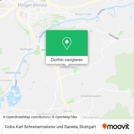 Gobs Karl Schreinermeister und Daniela Karte