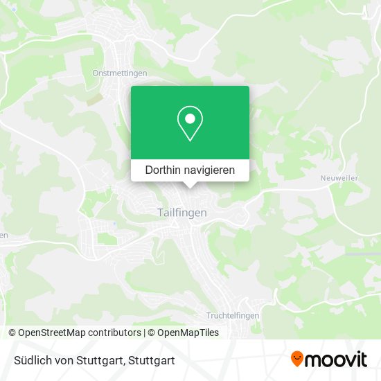 Südlich von Stuttgart Karte