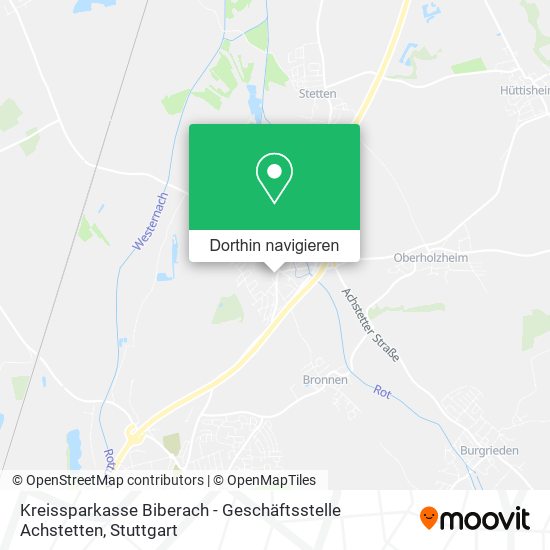 Kreissparkasse Biberach - Geschäftsstelle Achstetten Karte