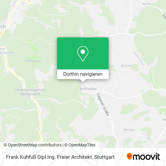 Frank Kuhfuß Dipl.Ing. Freier Architekt Karte