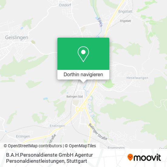 B.A.H.Personaldienste GmbH Agentur Personaldienstleistungen Karte