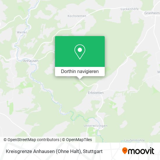 Kreisgrenze Anhausen (Ohne Halt) Karte