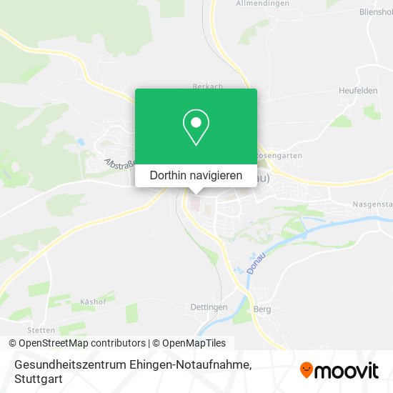 Gesundheitszentrum Ehingen-Notaufnahme Karte