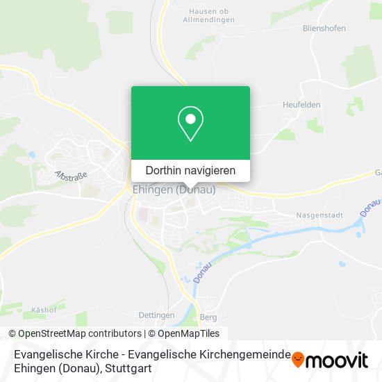 Evangelische Kirche - Evangelische Kirchengemeinde Ehingen (Donau) Karte