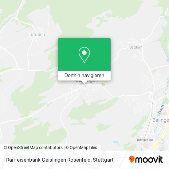 Raiffeisenbank Geislingen Rosenfeld Karte