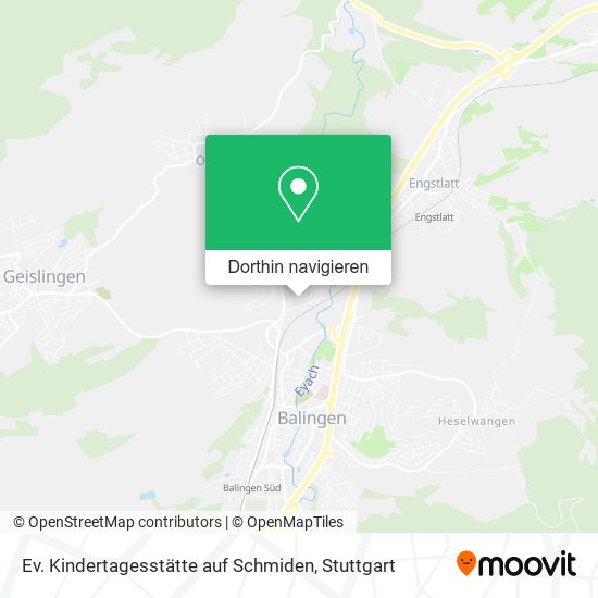 Ev. Kindertagesstätte auf Schmiden Karte