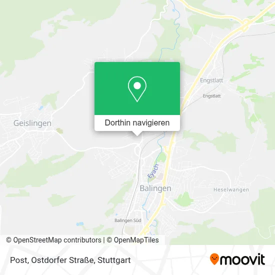 Post, Ostdorfer Straße Karte