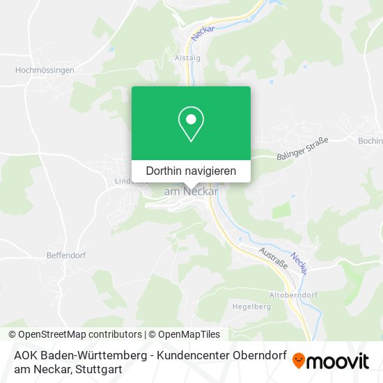 AOK Baden-Württemberg - Kundencenter Oberndorf am Neckar Karte