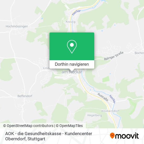 AOK - die Gesundheitskasse - Kundencenter Oberndorf Karte
