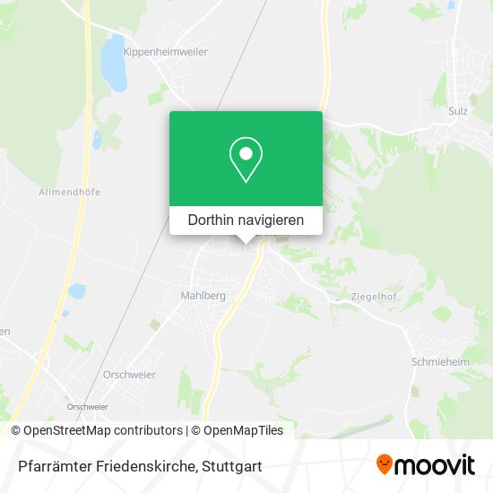 Pfarrämter Friedenskirche Karte