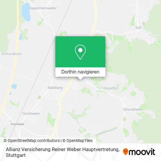 Allianz Versicherung Reiner Weber Hauptvertretung Karte