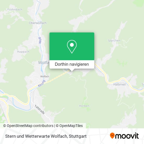 Stern und Wetterwarte Wolfach Karte