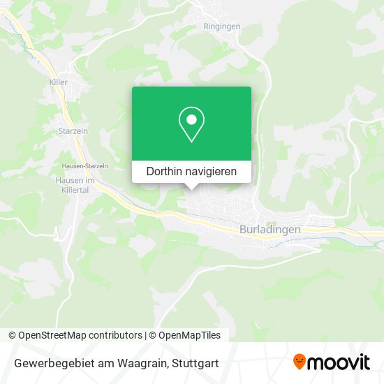 Gewerbegebiet am Waagrain Karte