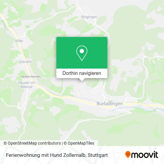 Ferienwohnung mit Hund Zollernalb Karte