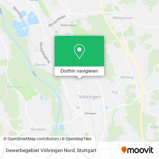 Gewerbegebiet Vöhringen Nord Karte