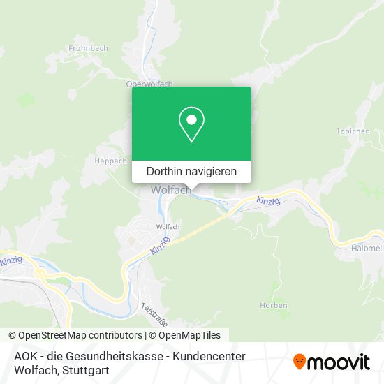 AOK - die Gesundheitskasse - Kundencenter Wolfach Karte