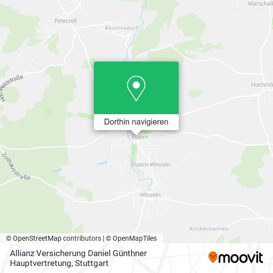 Allianz Versicherung Daniel Günthner Hauptvertretung Karte