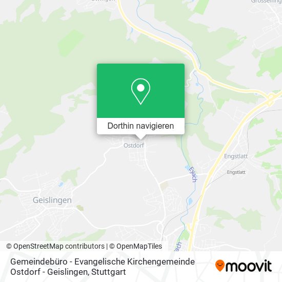 Gemeindebüro - Evangelische Kirchengemeinde Ostdorf - Geislingen Karte