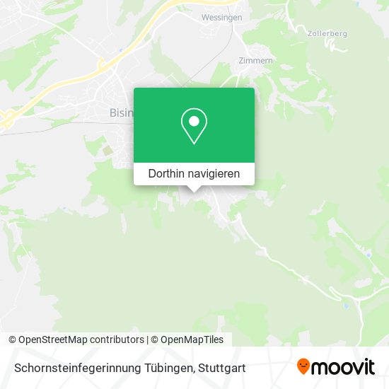 Schornsteinfegerinnung Tübingen Karte