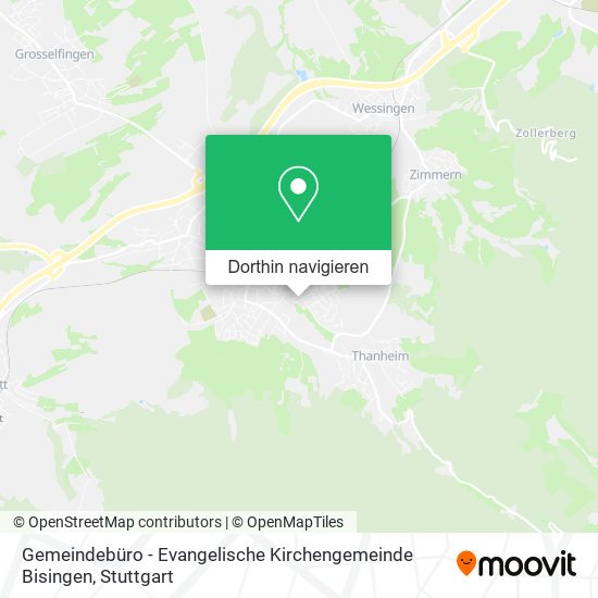 Gemeindebüro - Evangelische Kirchengemeinde Bisingen Karte