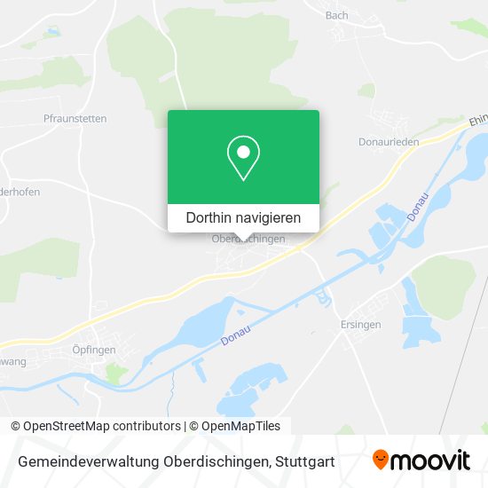 Gemeindeverwaltung Oberdischingen Karte