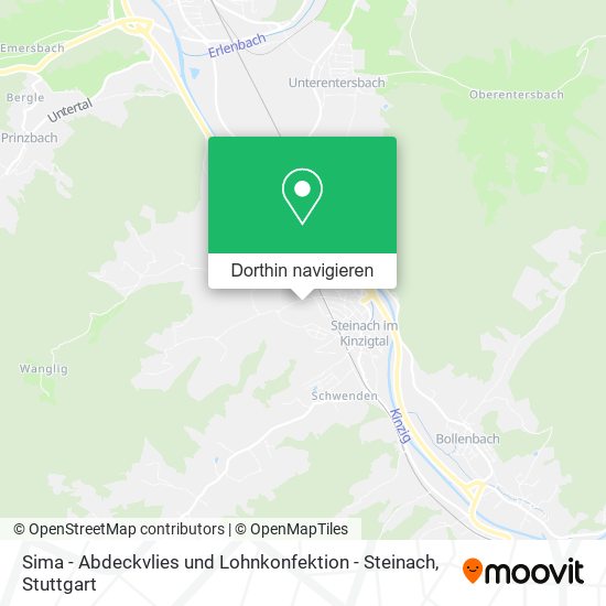 Sima - Abdeckvlies und Lohnkonfektion - Steinach Karte