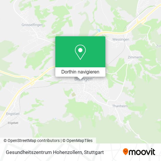 Gesundheitszentrum Hohenzollern Karte