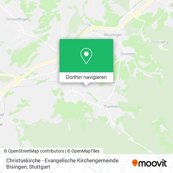 Christuskirche - Evangelische Kirchengemeinde Bisingen Karte