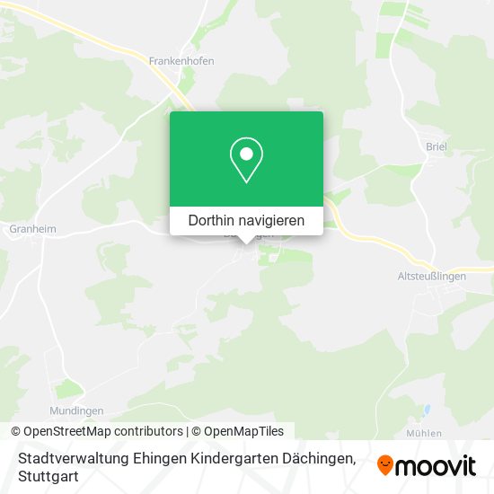 Stadtverwaltung Ehingen Kindergarten Dächingen Karte