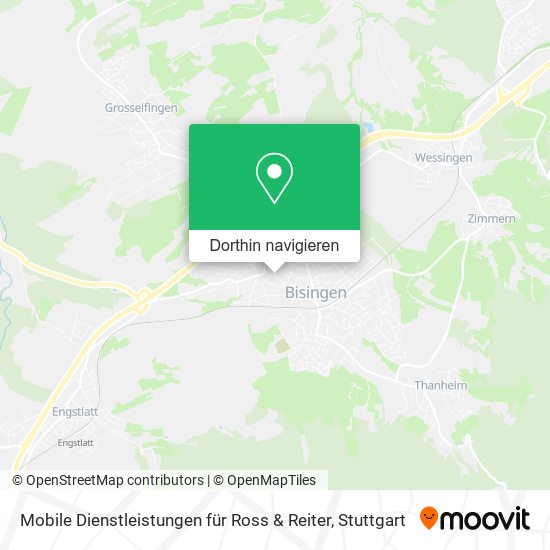 Mobile Dienstleistungen für Ross & Reiter Karte