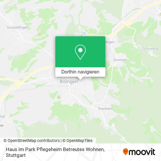 Haus im Park Pflegeheim Betreutes Wohnen Karte