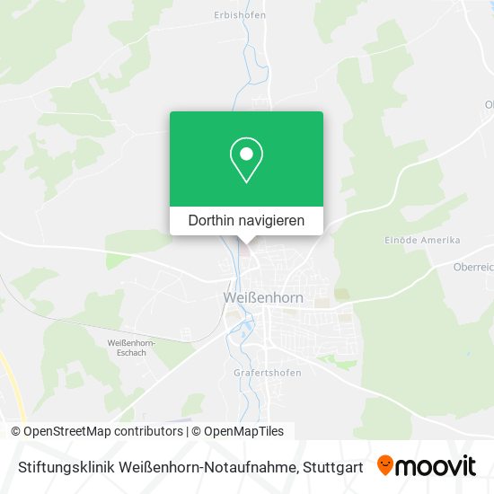 Stiftungsklinik Weißenhorn-Notaufnahme Karte