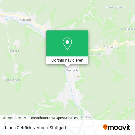 Kloos Getränkevertrieb Karte