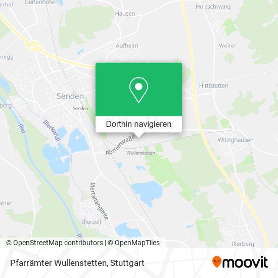 Pfarrämter Wullenstetten Karte