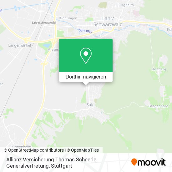 Allianz Versicherung Thomas Scheerle Generalvertretung Karte