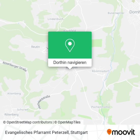 Evangelisches Pfarramt Peterzell Karte