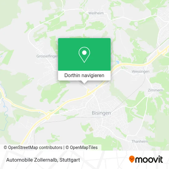 Automobile Zollernalb Karte