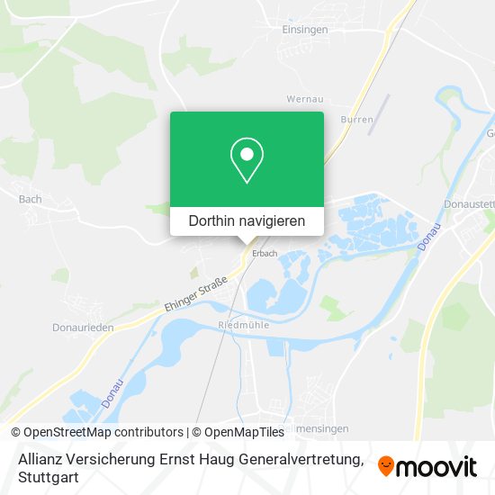 Allianz Versicherung Ernst Haug Generalvertretung Karte