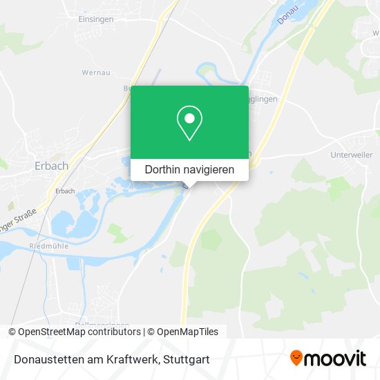 Donaustetten am Kraftwerk Karte