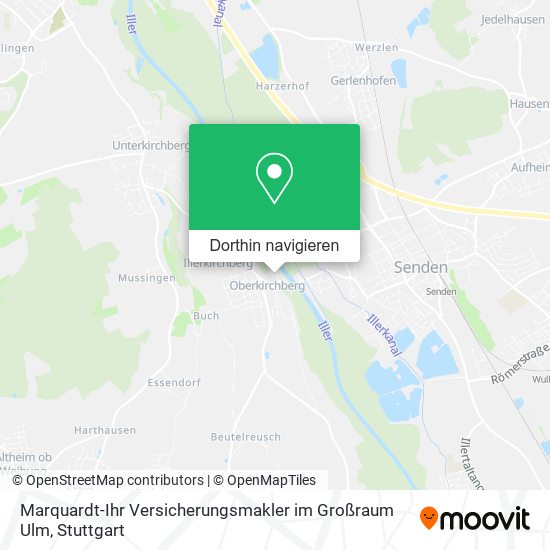 Marquardt-Ihr Versicherungsmakler im Großraum Ulm Karte
