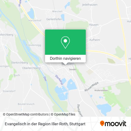 Evangelisch in der Region Iller-Roth Karte