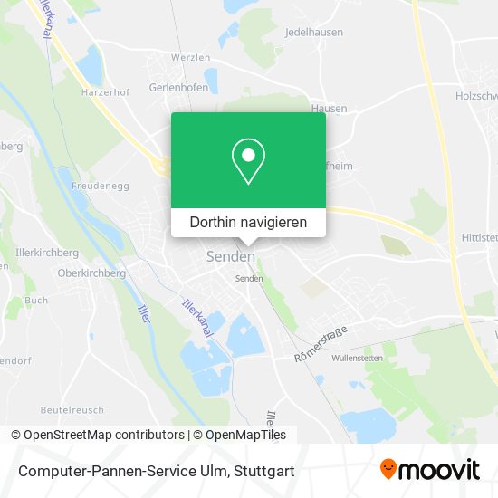 Computer-Pannen-Service Ulm Karte