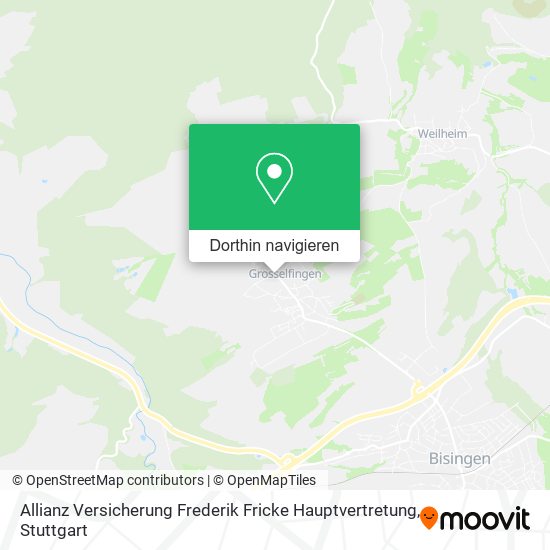 Allianz Versicherung Frederik Fricke Hauptvertretung Karte