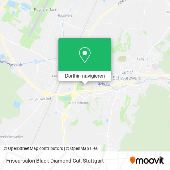 Friseursalon Black Diamond Cut Karte