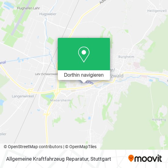 Allgemeine Kraftfahrzeug Reparatur Karte