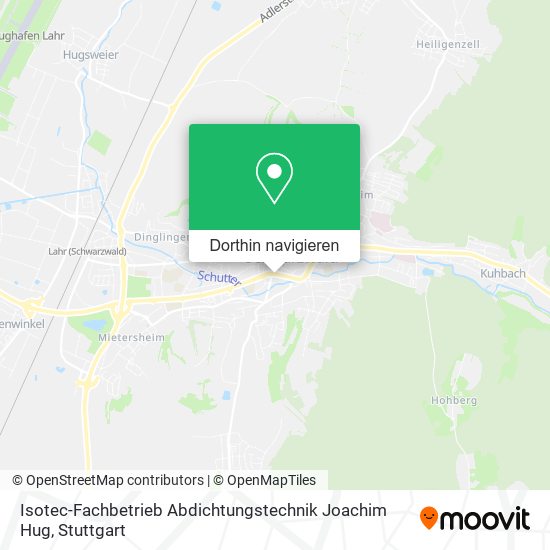 Isotec-Fachbetrieb Abdichtungstechnik Joachim Hug Karte