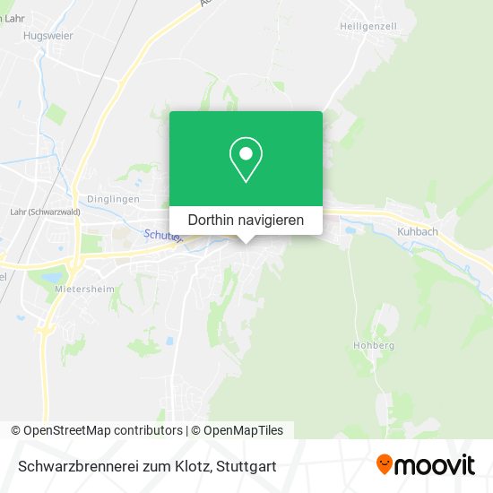 Schwarzbrennerei zum Klotz Karte