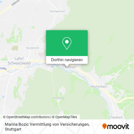 Marina Bozic Vermittlung von Versicherungen Karte